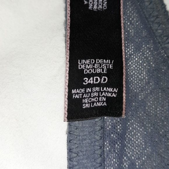 Victoria's Secret Lined Demi Grey Lace 34DD - Picture 5 of 7